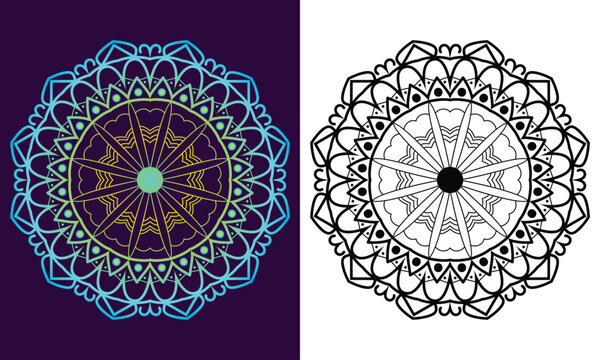 Floral Mandala Decorative Circle Pattern