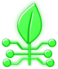 Bio internet eco network futuristic icon vector