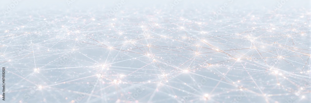 Fototapete abstract network background with connection lines and dots, representing global communication, techn