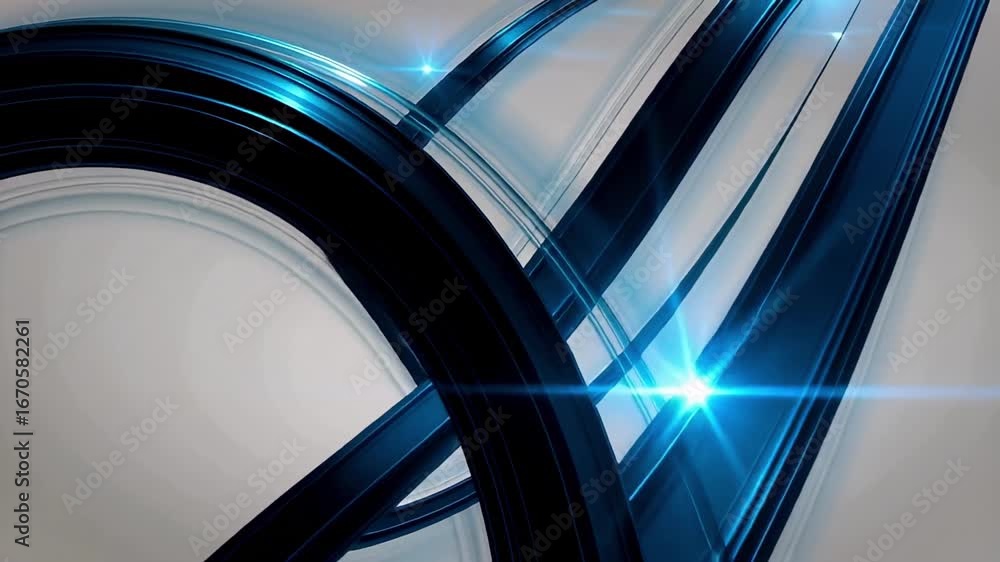 Aufkleber abstract blue waves background animation with light effects and modern design concept loopable
