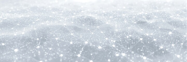 Abstract network background with connection lines and dots, representing global communication, technology, and digital data flow on a white surface