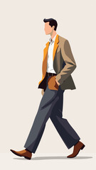 Businessman walking in formal 