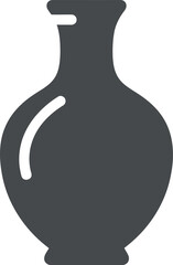 Elegant ceramic vase with smooth curves home decor element vector