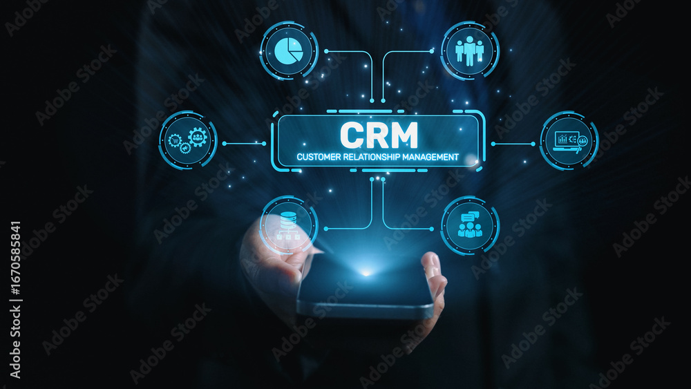 Poster crm platforms improve customer relationships through data analysis, crm communication tools, and aut