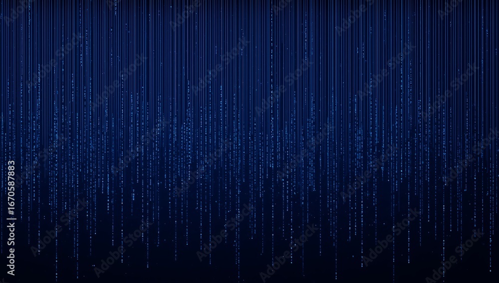 Aufkleber abstract blue light trails background with digital data stream and futuristic technology concept for