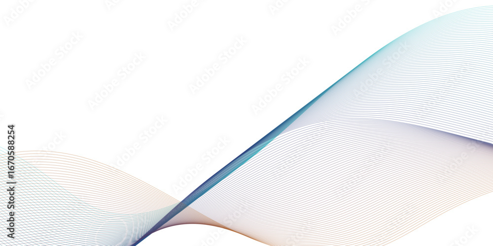 Aufkleber abstract modern colorful wavy stylized blend liens on white background. blending gradient colors. di