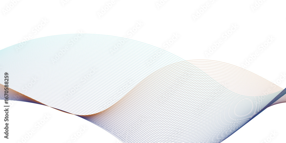 Aufkleber abstract modern colorful wavy stylized blend liens on white background. blending gradient colors. di