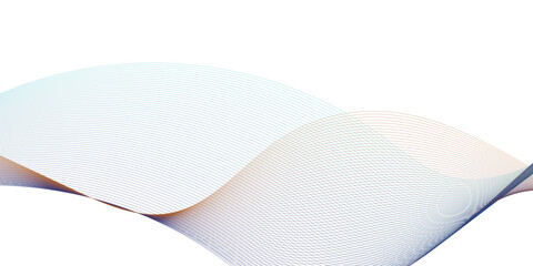 Abstract modern colorful wavy stylized blend liens on white background. Blending gradient colors. Digital frequency track equalizer. 