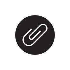 Paperclip icon symbolizing attachment and file linking with transparent background