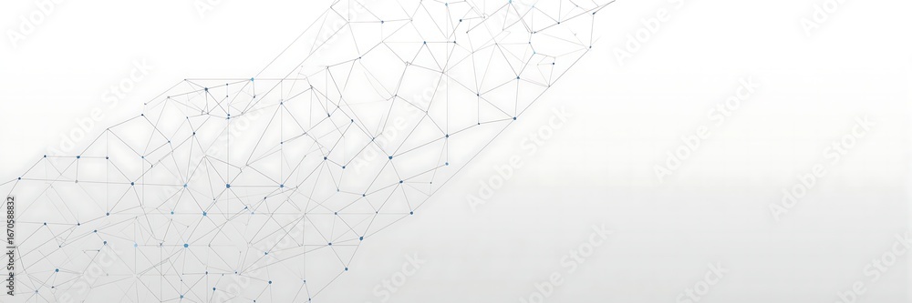 Aufkleber abstract network connection structure isolated on white background for science, technology or medica