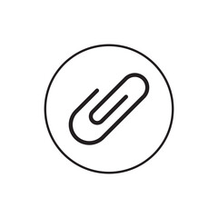 Paperclip icon symbolizing attachment and file linking with transparent background