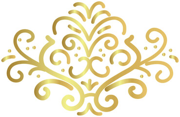 Golden Decorative Swirl Ornament