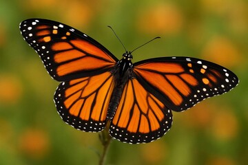 Fototapeta premium Monarch Butterfly on Flower Macro