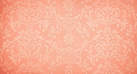 Fototapeta premium Peach Floral Pattern Background for Elegant Designs.