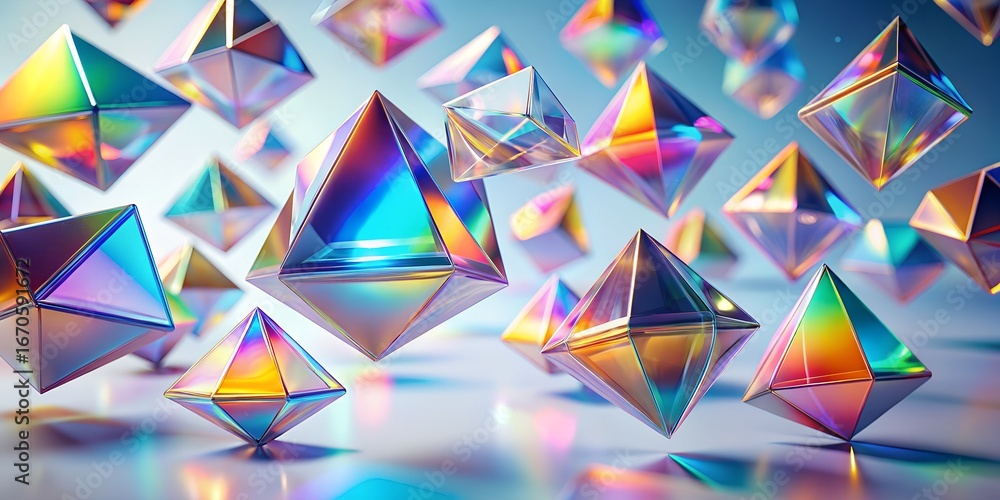 Aufkleber a dazzling array of iridescent diamond crystals creates a luxurious and captivating abstract backgro