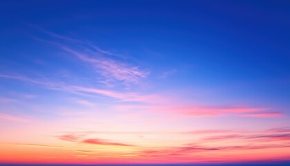 Clear Twilight Sky And Morning Sunrise: Unobstructed Views Of A Cloudless Sky At The Dusk And Dawn Hours Without Any Cloud Cover.