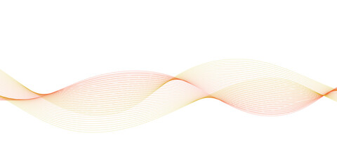 Luxury yellow golden wavy curve lines background. Digital futuristic technology concept. Gradient banner background. Science, banner, business, poster, template, music background.	