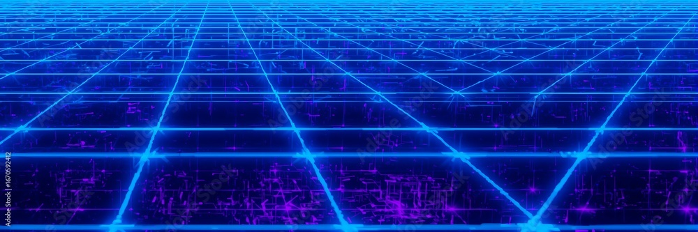 Poster neon grid background with a futuristic and abstract design, perfect for technologythemed projects an