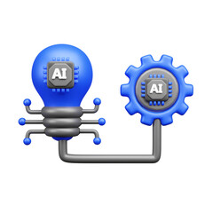 Artificial intelligence 3d Icon 