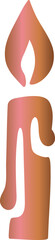 Gradient Candle Flame Illustration