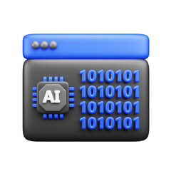 Artificial intelligence 3d Icon 