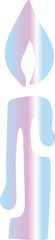Pastel Gradient Candle Illustration