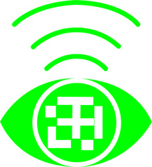 Virtual vision digital eye futuristic icon vector