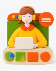 Fototapeta premium Quick setup user icon for office efficiency a professional user-centric digital design