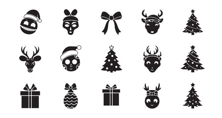 Christmas icon collection illustration