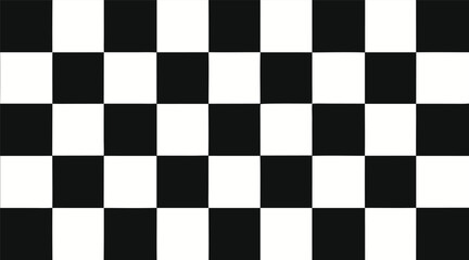 Fototapeta premium Black and white checkers line seamless pattern repeating banner. Racing flag stripe speed texture 