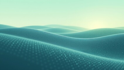 Abstract blue wave surface background with dot pattern for modern design and futuristic technology concept, ideal for wallpaper, banner, or presentation