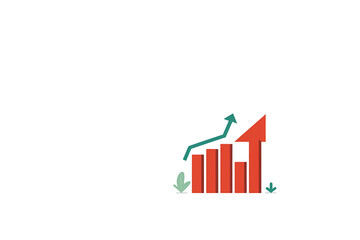 a chart illustration, is representing business, success and growth, with a modern design.