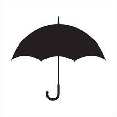 umbrella silhouette vector icon on white background