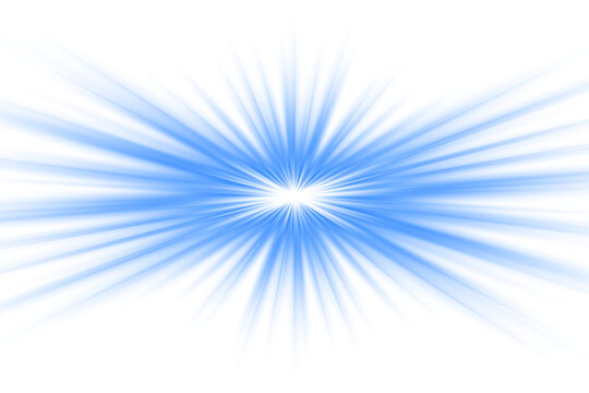 Transparent blue starburst sunlight lens flare effect radiant sun rays warm glow glare bright sparkle light shine sunrise burst effect abstract background design