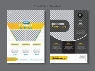Fototapeta premium Set of Travel Flyer Poster Design, leaflet template