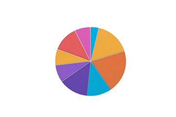 Fototapeta premium a colorful pie chart illustration, showing data, business success, and is in an artistic design with elegant modern expression.