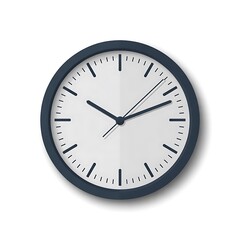 Minimalist Wall Clock with Dark Blue Frame