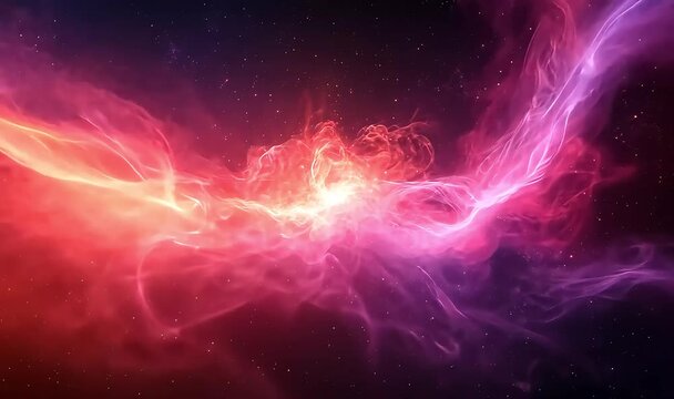 Abstract Cosmic Energy Flows Vibrant Nebula Swirl Space Background.