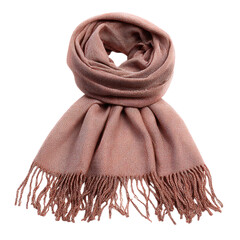 Fototapeta na wymiar Peach Pashmina Scarf, isolated on transparent background