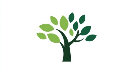 Green tree logo representing nature and growth