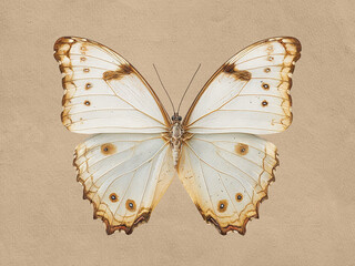 Vintage Morpho Peleides Butterfly Wall Art