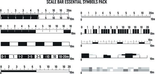 Scale Bar Essential Symbols Pack Architectural, Engineering, and Mapping Graphics