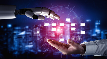 AI organizing file directory structure, streamlining folder management, arranging document paths,...