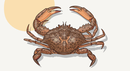 Image of An illustrated guide to identifying and understanding the fascinating world of crabs and their diverse aquatic habitats printed on Printed Glass Splashbacks