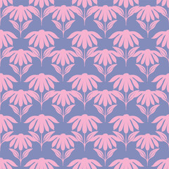 Fototapeta premium Vintage floral seamless pattern. Trendy painted flower background. Repeating floral pattern