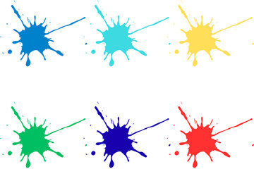 Colorful Paint Splatter Set