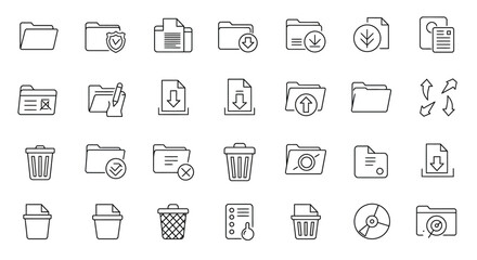 Set of File Management Icons