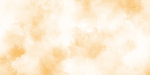 Abstract yellow orange watercolor white background, resembling vintage yellowed paper beautiful bright yellow grunge watercolor background, with antique ombre effect on craft paper.