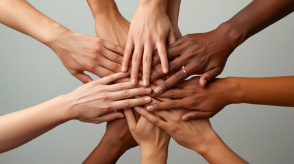 A vibrant display of hands symbolizing togetherness and support