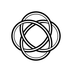 Intricate celtic knot design symbolizing eternity and interconnectedness isolated on white background isolated on transparent background